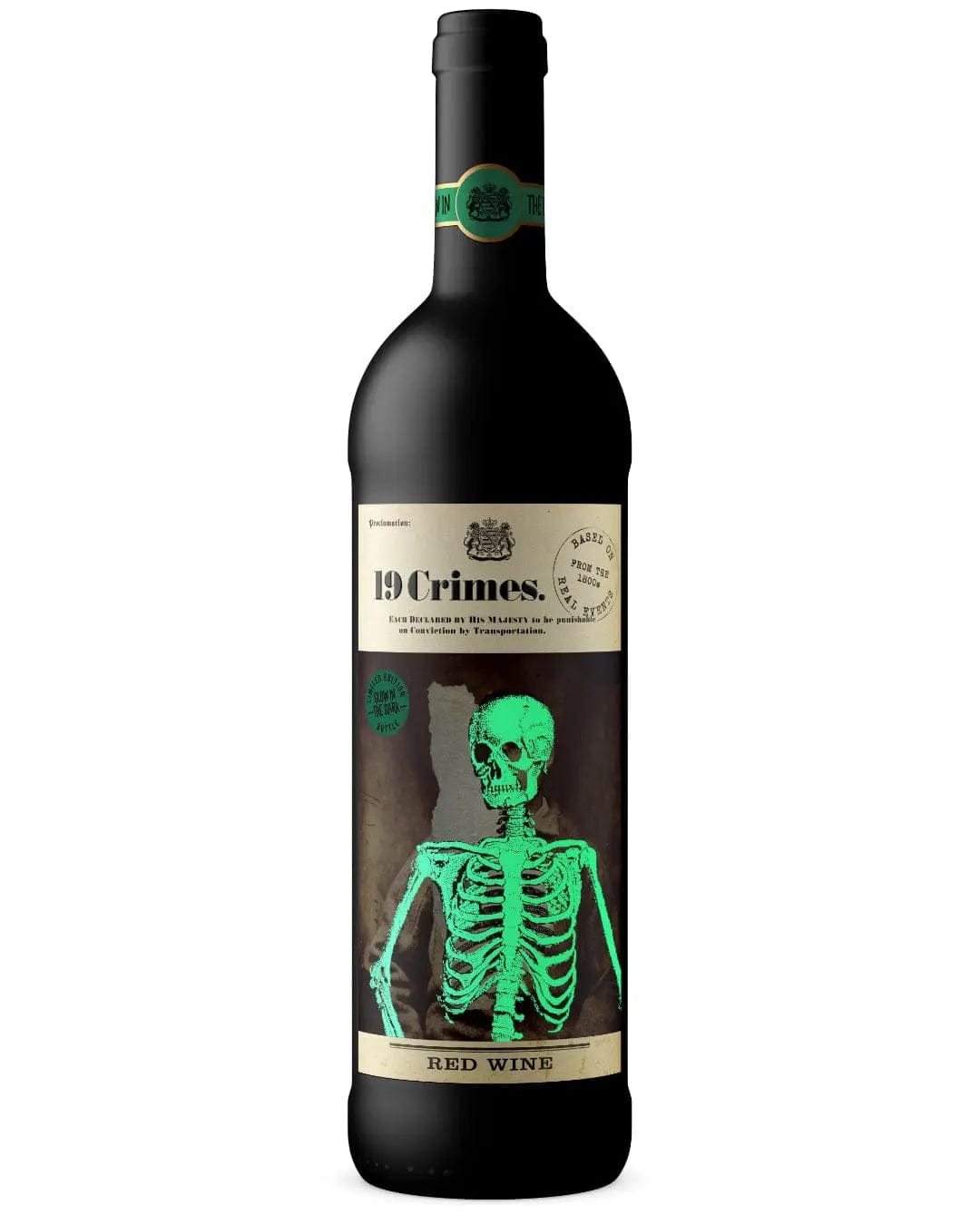 19 Crimes Red Wine Glow In The Dark, 75 cl The Bottle Club