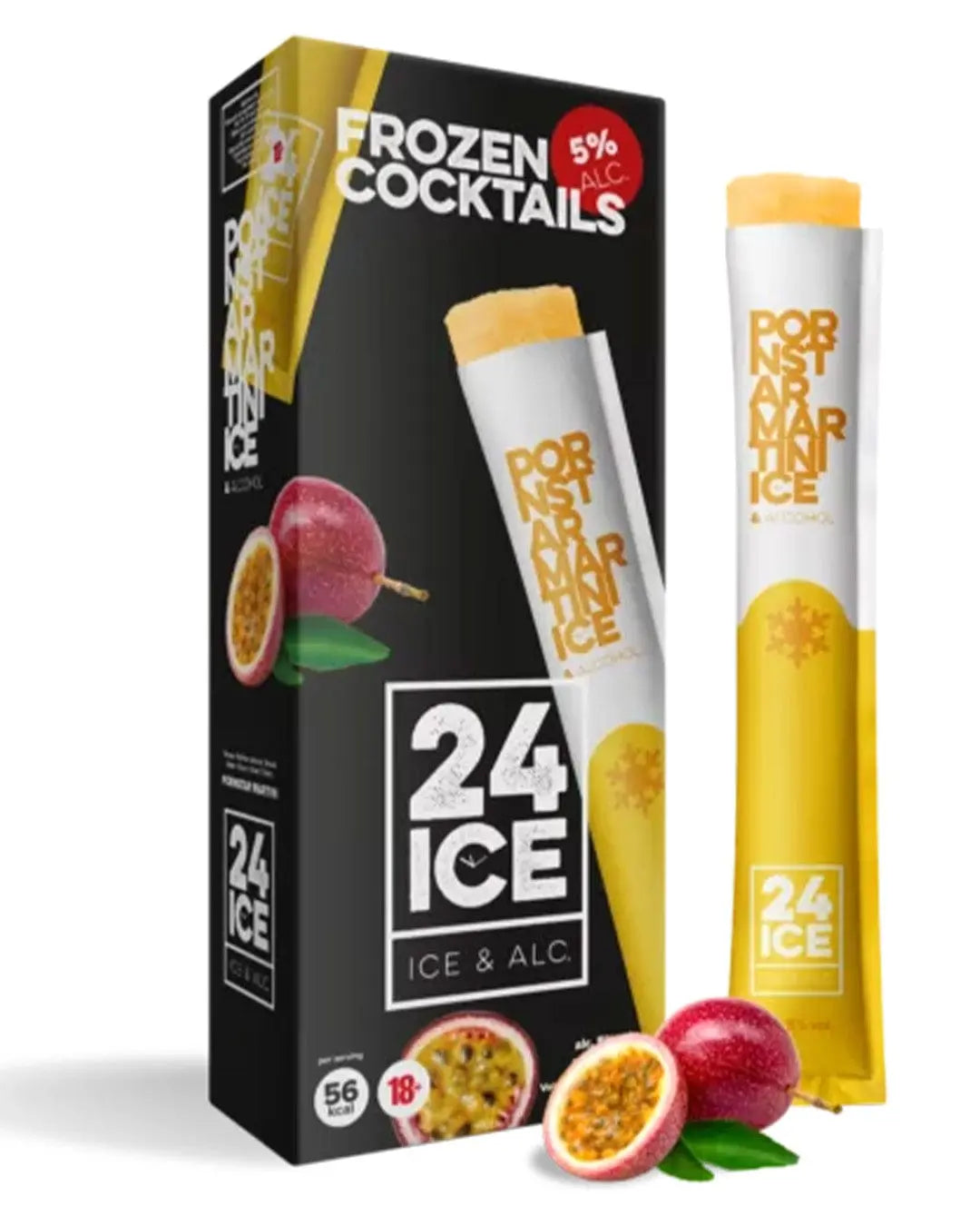 24 Ice Pornstar Martini Frozen Premixed Cocktail Multipack, 5 x 65 ml