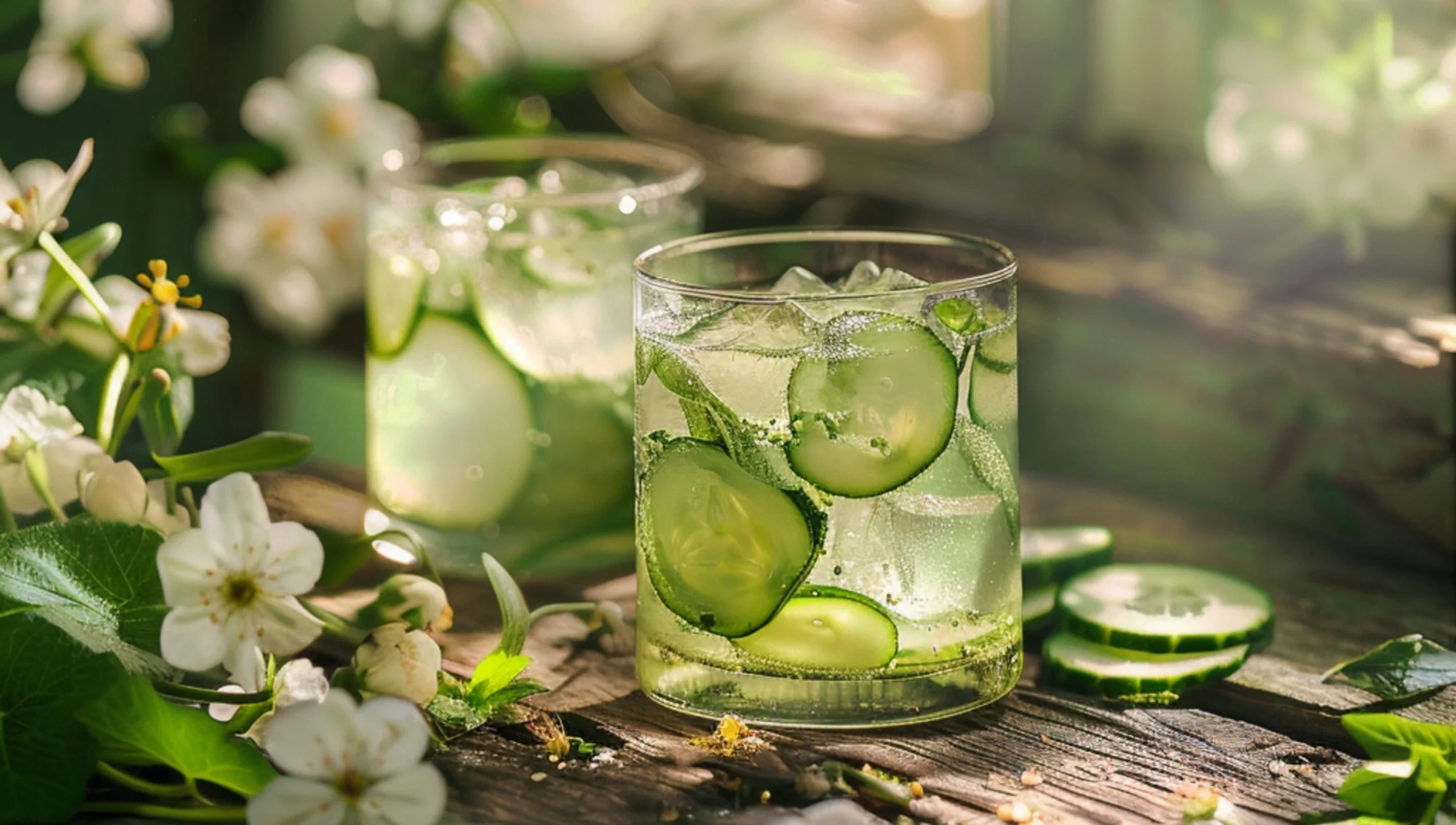 Low-Calorie Cucumber Elderflower Spritz