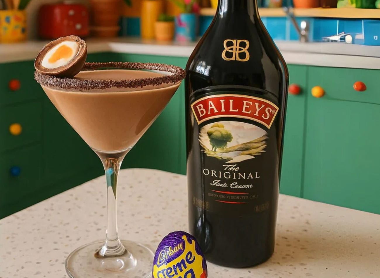 Easter Crème Egg Baileys Martini
