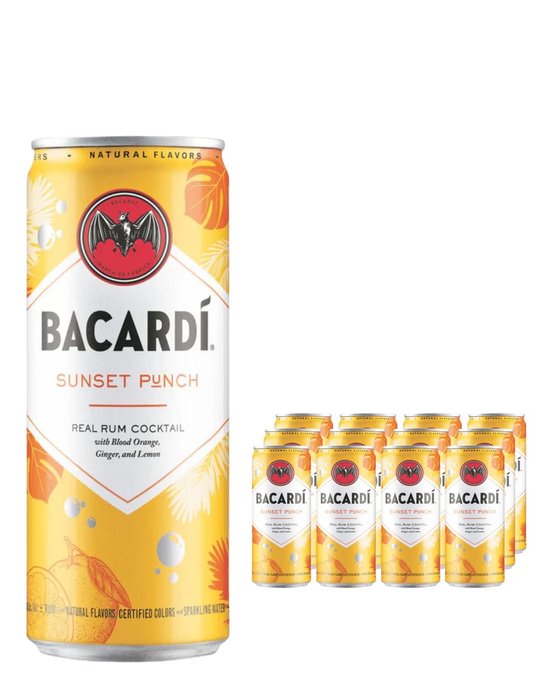 Bacardi Sunset Orange Rum Premixed Drink Can Multipack, 12 x 250