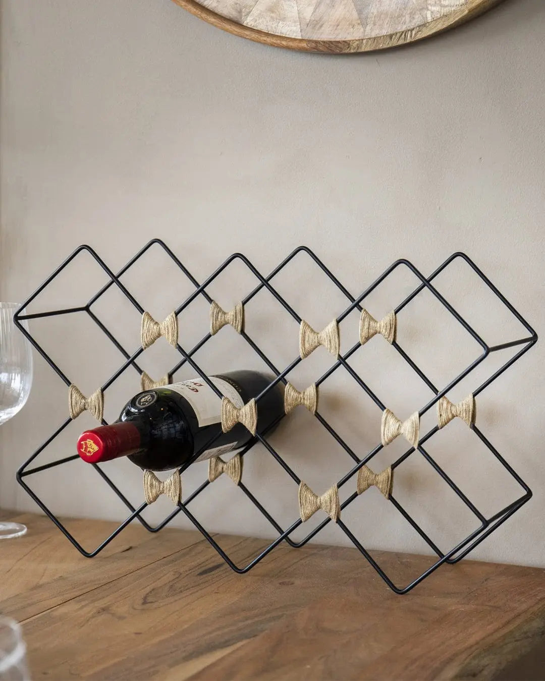 BarCraft 8 Bottle Wine Rack Stainless Steel