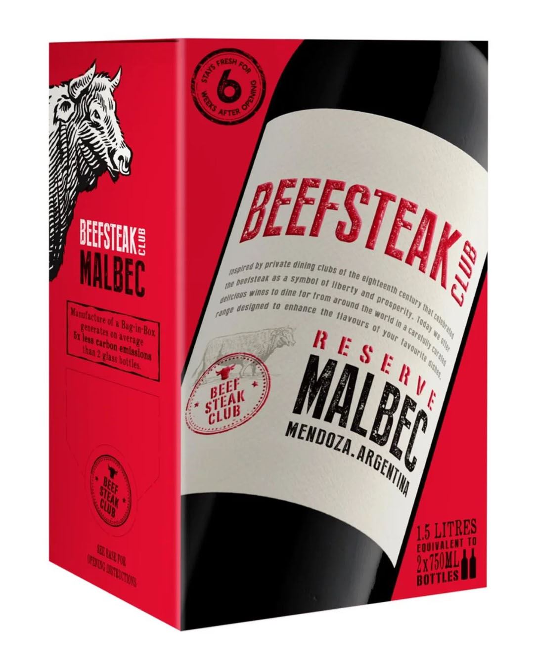 Beefsteak Club Malbec Bag in Box, 2.25 L red-wine