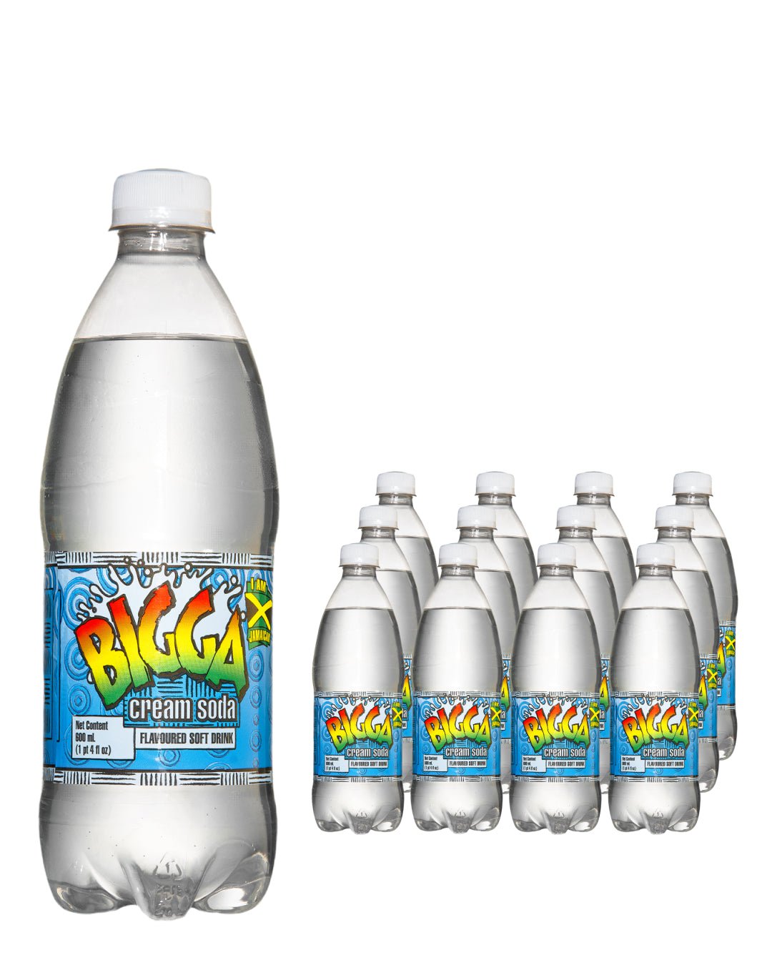 Bigga Cream Soda Flavoured Soft Drink Multipack, 12 x 600 ml Soft Drinks & Mixers