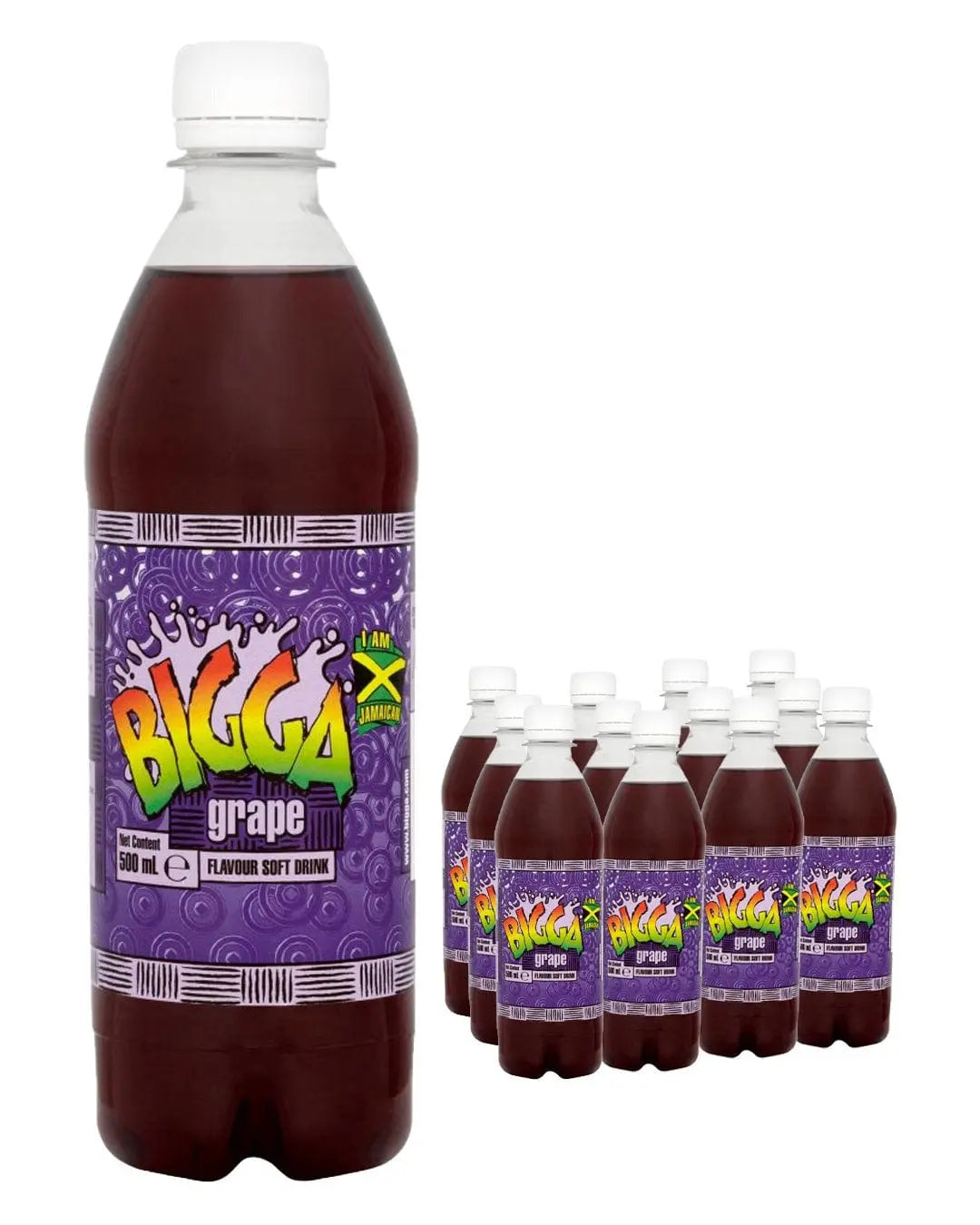 Bigga Grape Flavour Soft Drink Multipack, 24 x 330 ml Soft Drinks & Mixers