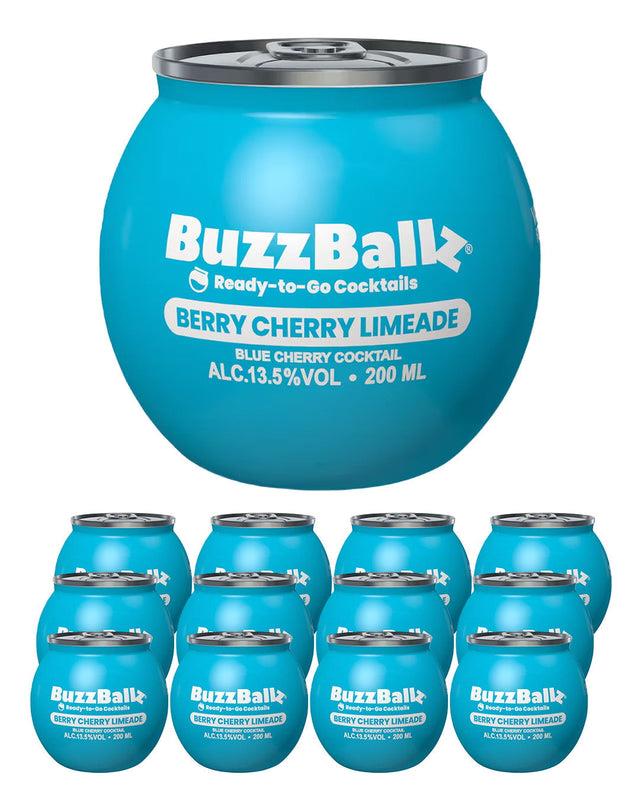 BuzzBallz Berry Cherry Limeade Cocktail Multipack, 12 x 200 ml Ready To Drink