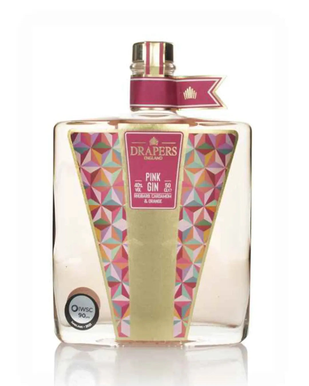 Drapers English Rhubarb, Cardamom & Orange Flavoured Pink Gin, 50 cl Gin