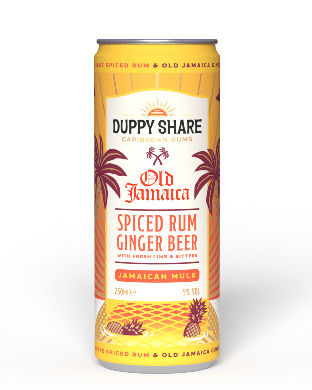 Duppy Share Old Jamaica Spiced Rum Ginger Beer Multipack, 12 x 250