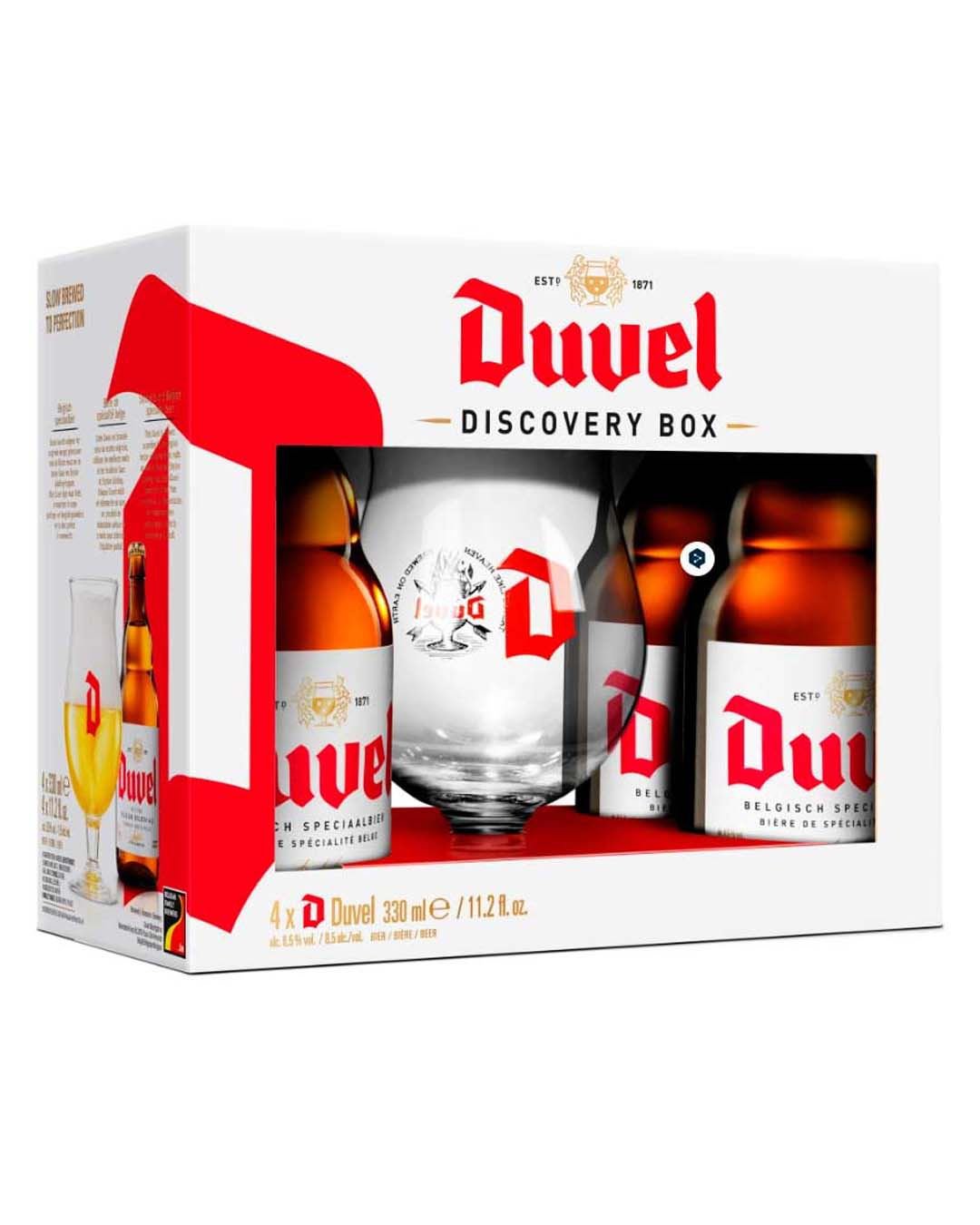 Duvel Beer Glass Gift Pack, 4 x 330 ml beer
