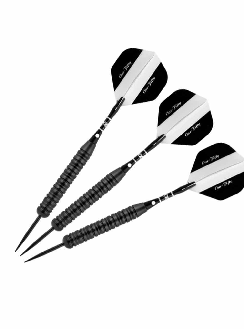 Elkadart Black 150 Jet Black Steel Tip Darts Bar Games