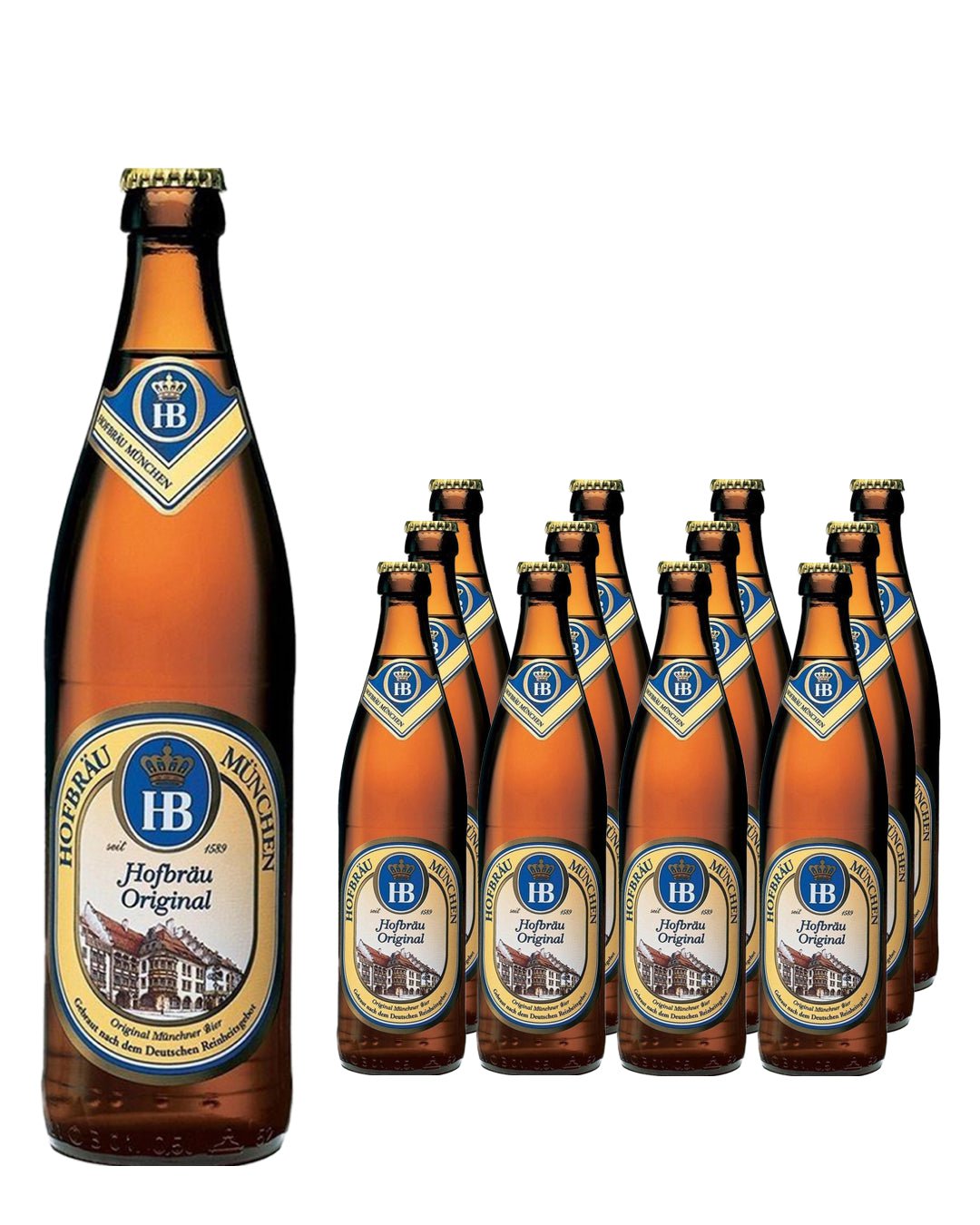 Hofbrauhaus Original Lager Pils Multipack, 12 x 500 ml Beer 4005686001095