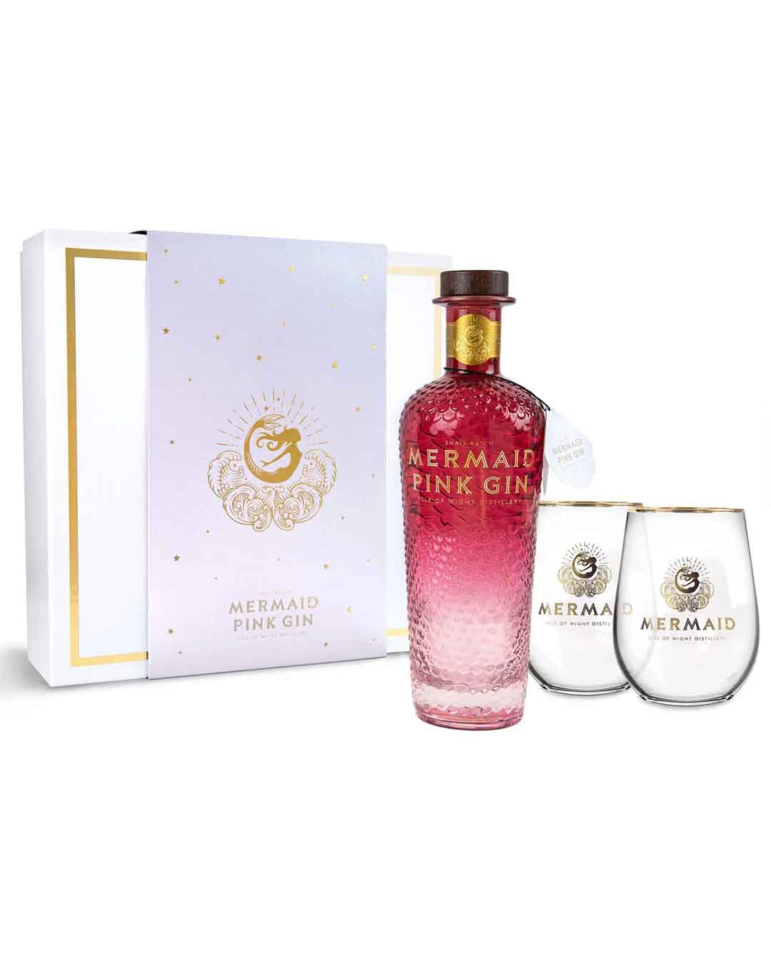 Isle of Wight Distillery Mermaid Pink Gin Gift Pack, 70 cl Gin