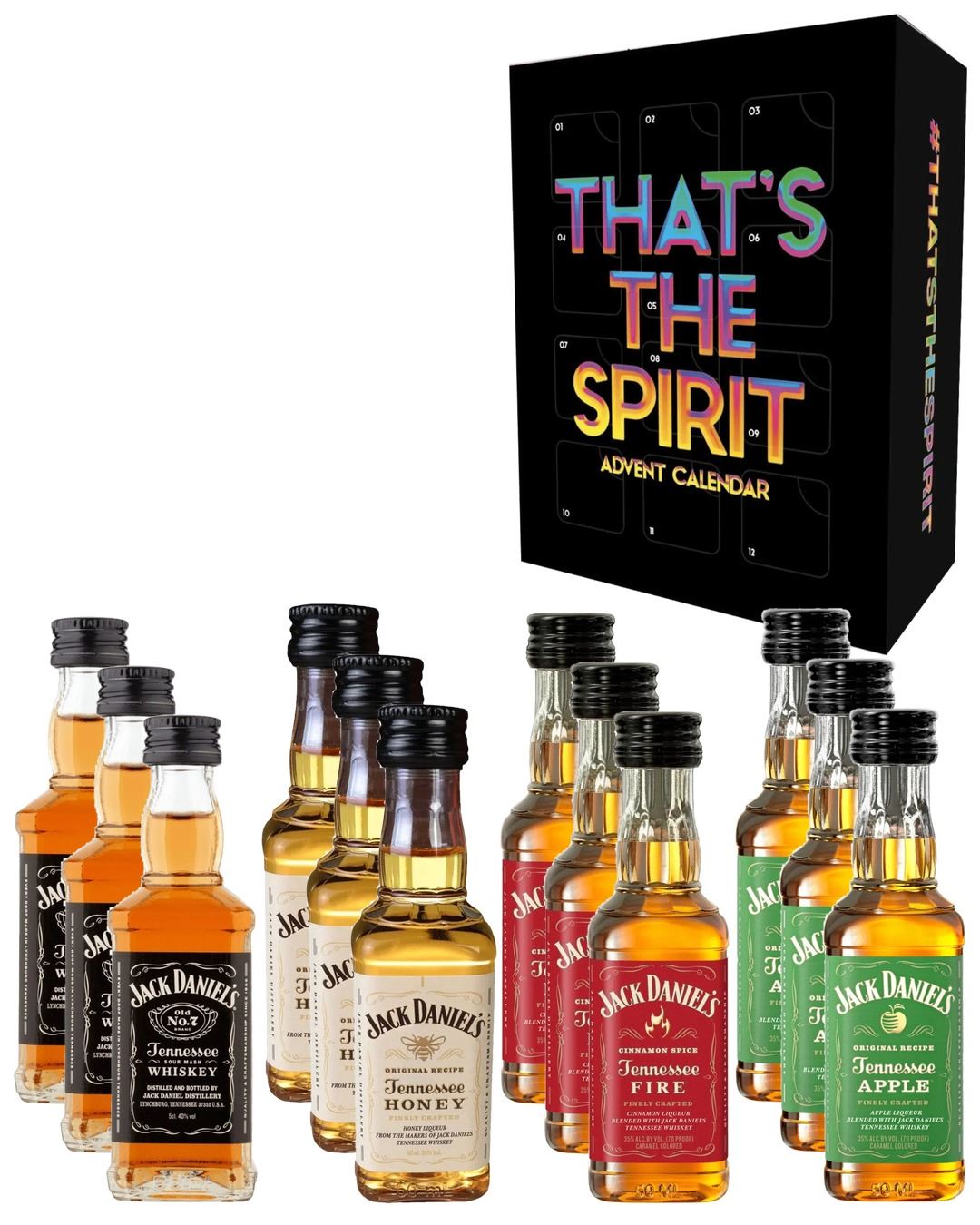 Jack Daniel's Flavours Advent Calendar, 12 x 5 cl spirit-miniatures