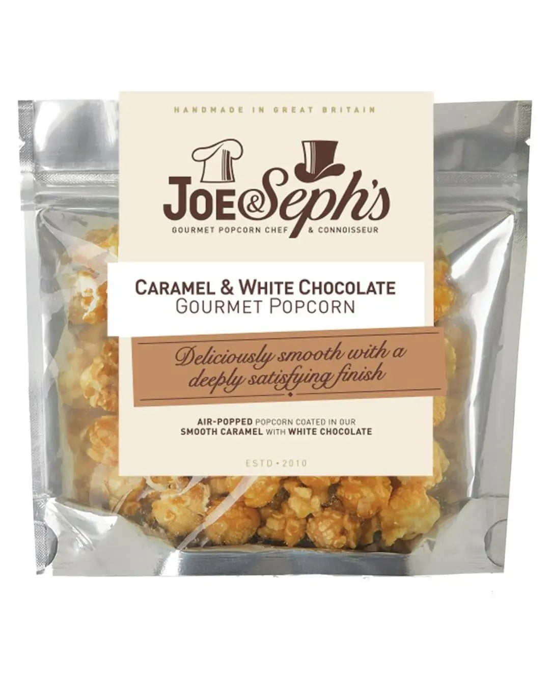 Joe & Seph's Caramel & White Chocolate Popcorn Pouch, 32 g Popcorn 0711583071249