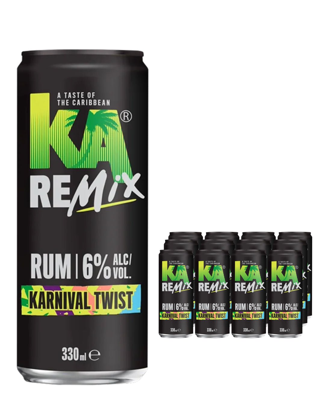 KA Remix Rum Karnival Twist Premixed Can Multipack, 12 x 330 ml