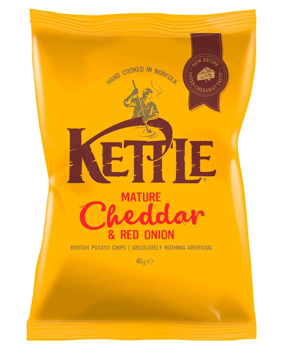 Kettle Chips Cheddar Cheese & Onion, 40 g, The Bottle Club
