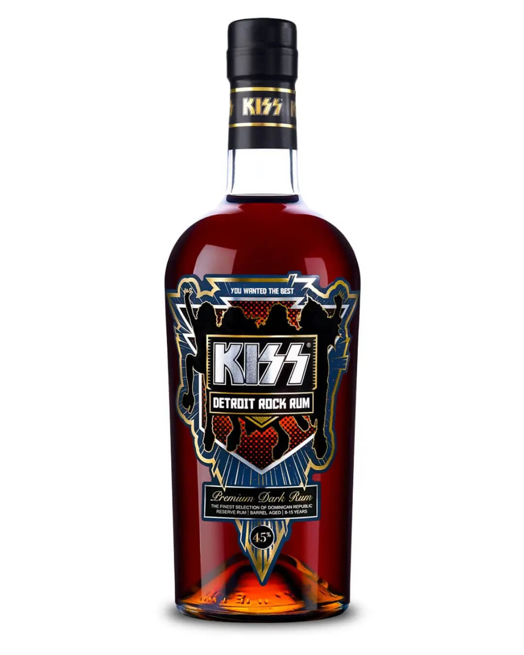 Kiss Detroit Rock Premium Dark Rum, 70 cl Rum 7350064820391