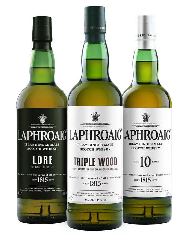 Laphroaig Whisky Trio, 3 x 70 cl whisky