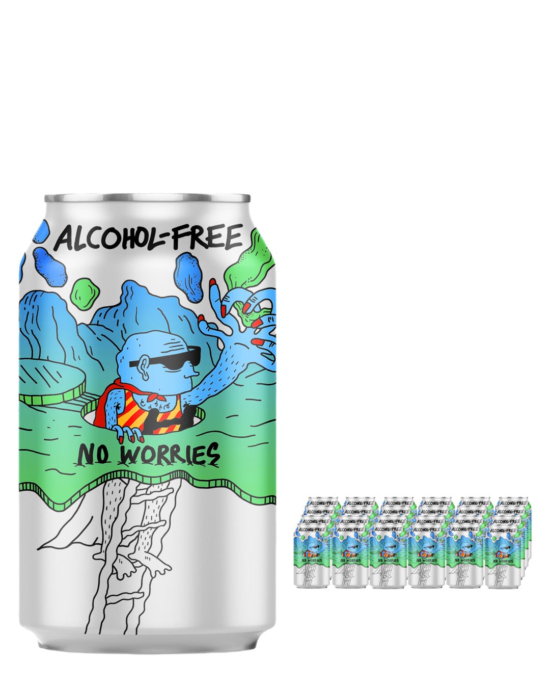 Lervig No Worries Low Alcohol Beer Can Multipack, 24 x 330 ml Beer