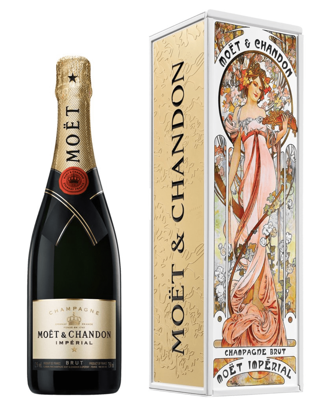 Moët & Chandon Brut Imperial Mucha Tin Champagne, 75 cl Champagne & Sparkling