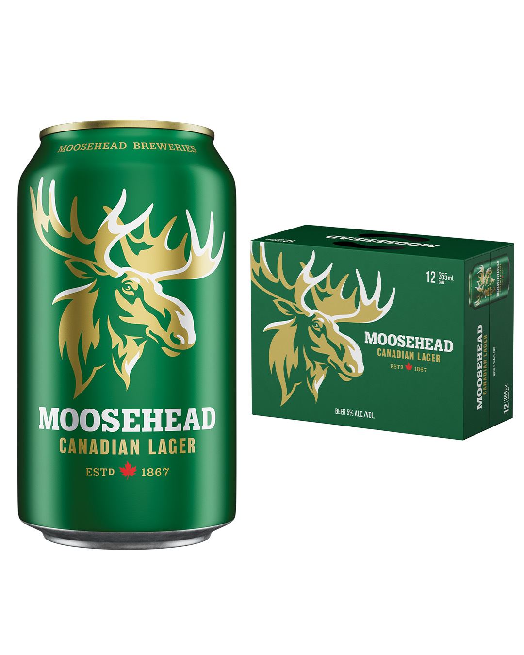 Moosehead Canadian Lager Can Multipack, 12 x 355 ml beer