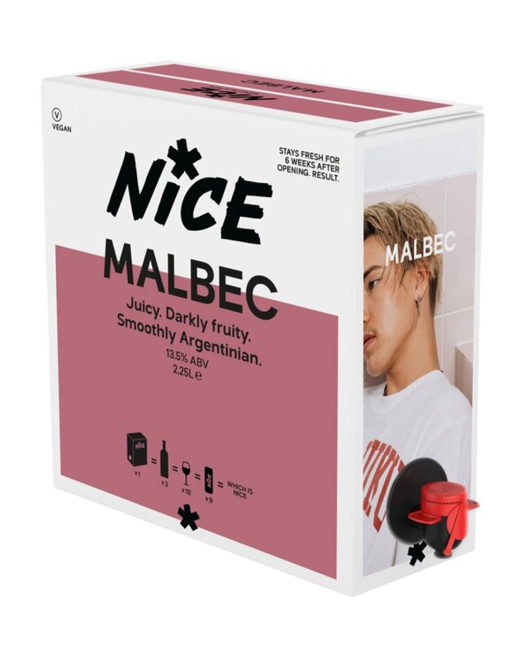 Nice Malbec Bag in Box, 2.25 L Red Wine