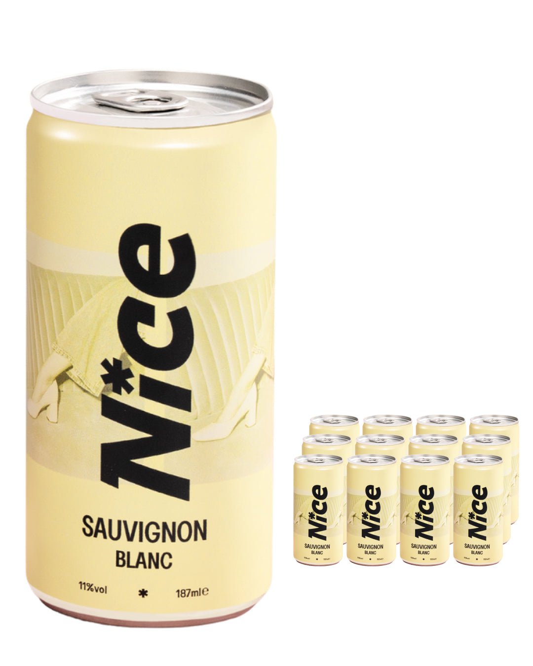 Nice Sauvignon Blanc Can Multipack, 12 x 187 ml White Wine
