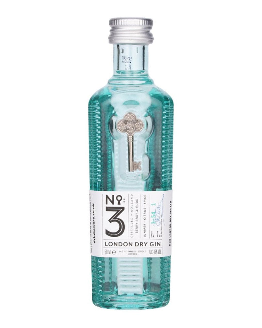 No. 3 London Dry Gin Miniature, 5 cl Spirit Miniatures