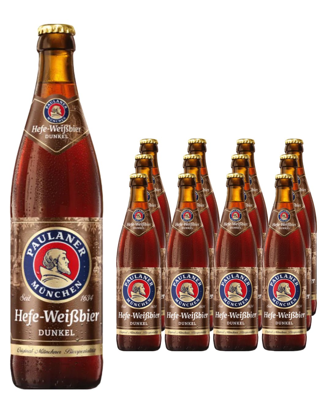 Paulaner Weissbier Dunkel Bottle Multipack, 12 x 500 ml Beer