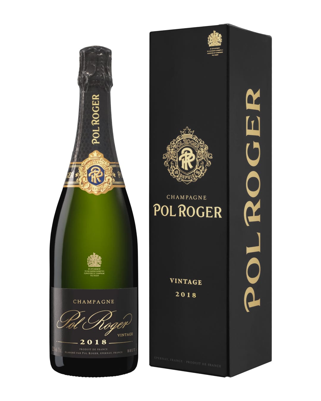 Pol Roger Vintage 2018 Champagne Gift Box, 75 cl Champagne & Sparkling