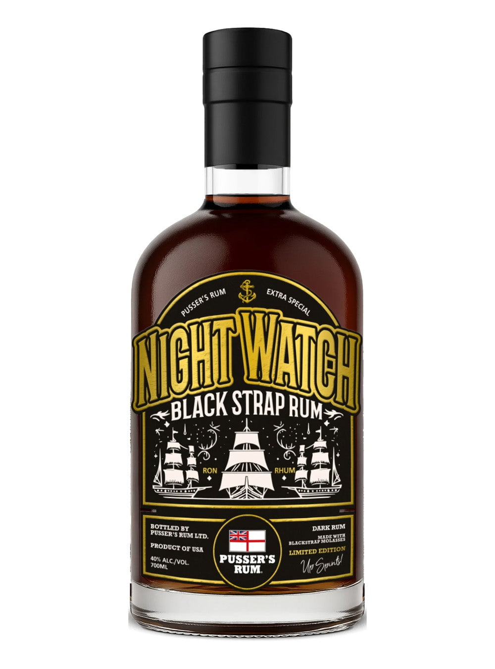 Pusser’s Night Watch Black Strap Rum, 70 cl Rum