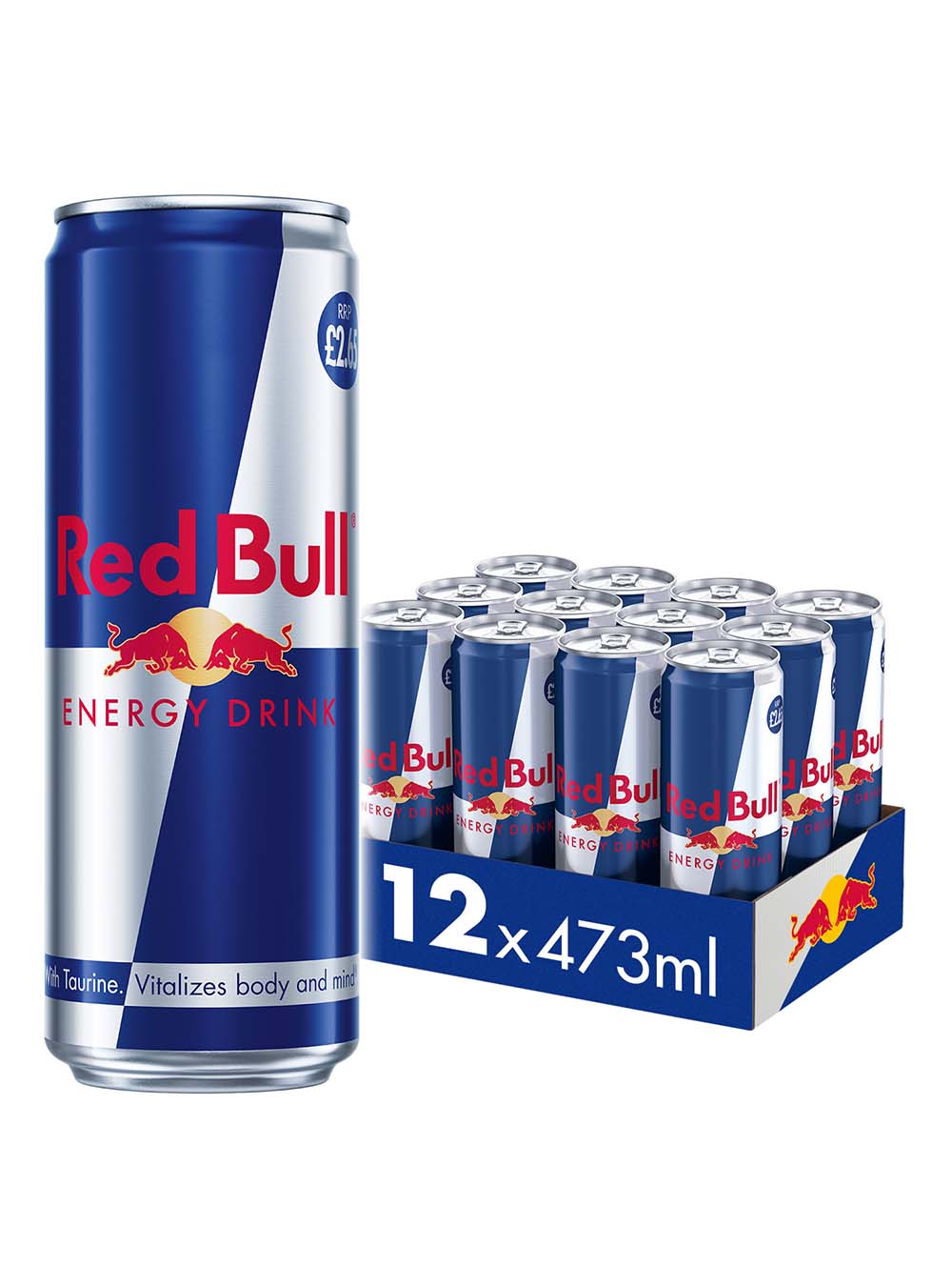 Red Bull Energy Drink Multipack, 12 x 473 ml Soft Drinks & Mixers