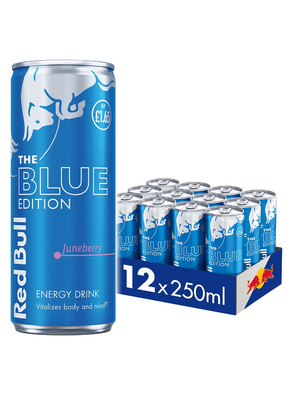 Red Bull The Blue Edition - Juneberry Energy Drink Price Marked Multipack, 12 x 250 ml Soft Drinks & Mixers 9002490280369