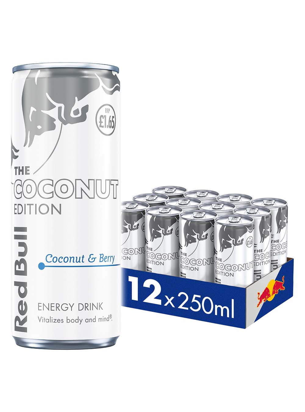 Red Bull The Coconut Edition - Coconut and Berry Energy Drink Price Marked Multipack, 12 x 250 ml Soft Drinks & Mixers 9002490280321