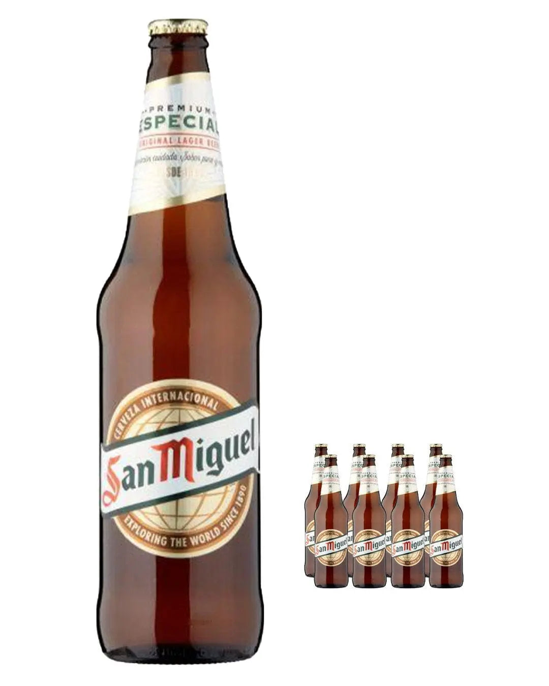 San Miguel Premium Lager Beer Bottle Multipack, 8 x 660 ml Beer