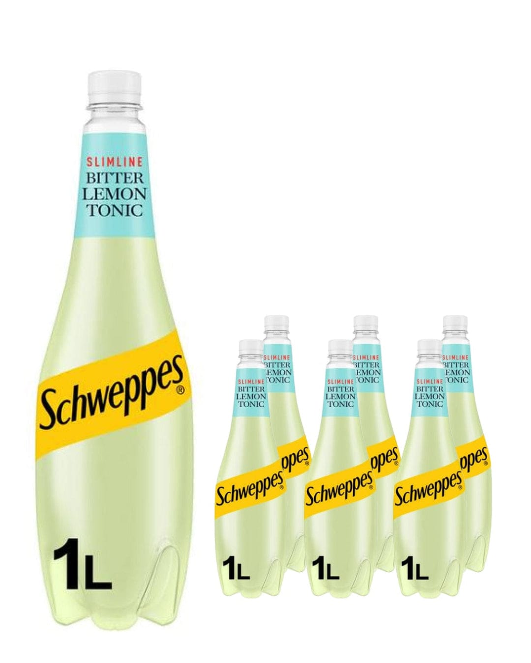 Schweppes Bitter Lemon Multipack, 6 x 1 L Soft Drinks & Mixers 5449000133434