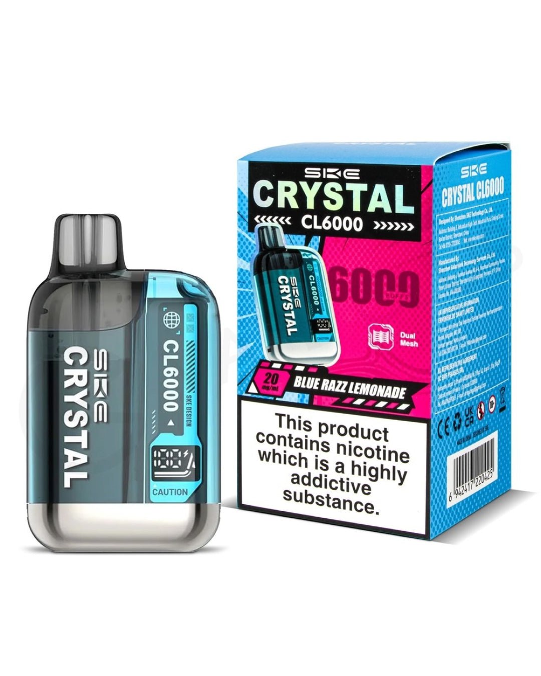 SKE Crystal CL6000 Blue Razz Lemonade Prefilled Kit spirits