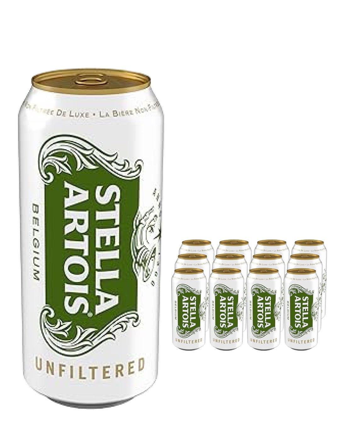 Stella Artois Premium Unfiltered Lager Beer Multipack, 12 x 440 ml