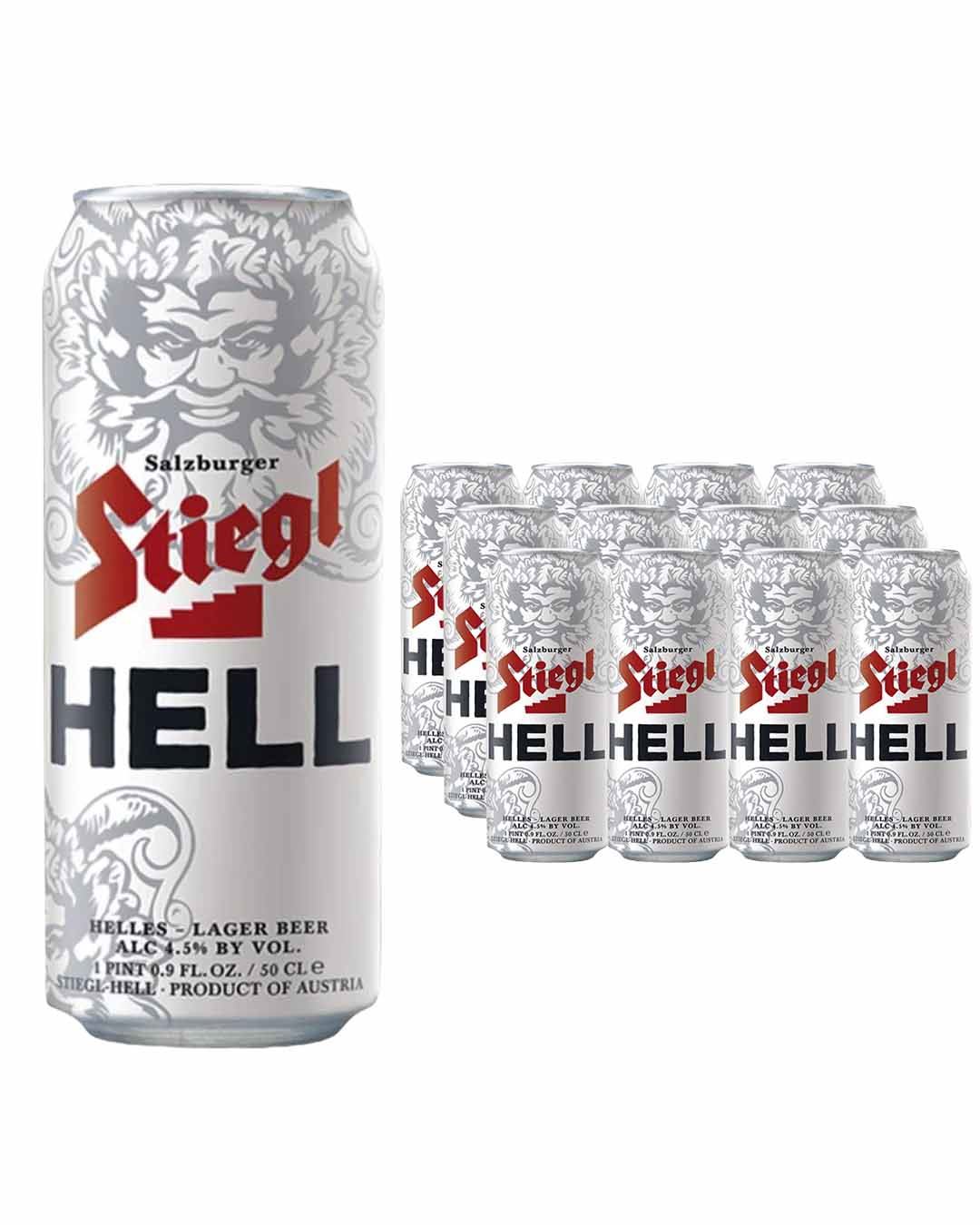 Stiegl Hell Lager Pils Can Multipack, 12 x 500ml beer
