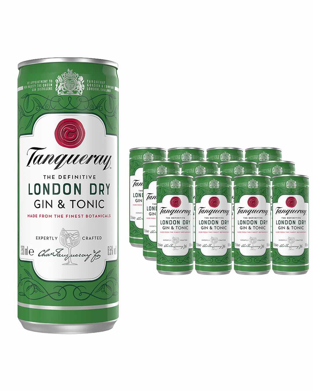 Tanqueray London Dry Gin & Tonic Can Multipack, 12 x 250 ml