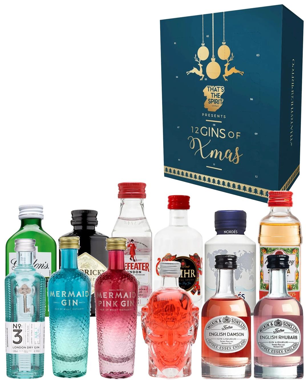 That's the Spirit 12 Gins of Christmas Advent Calendar, 12 x 5 cl spirit-miniatures