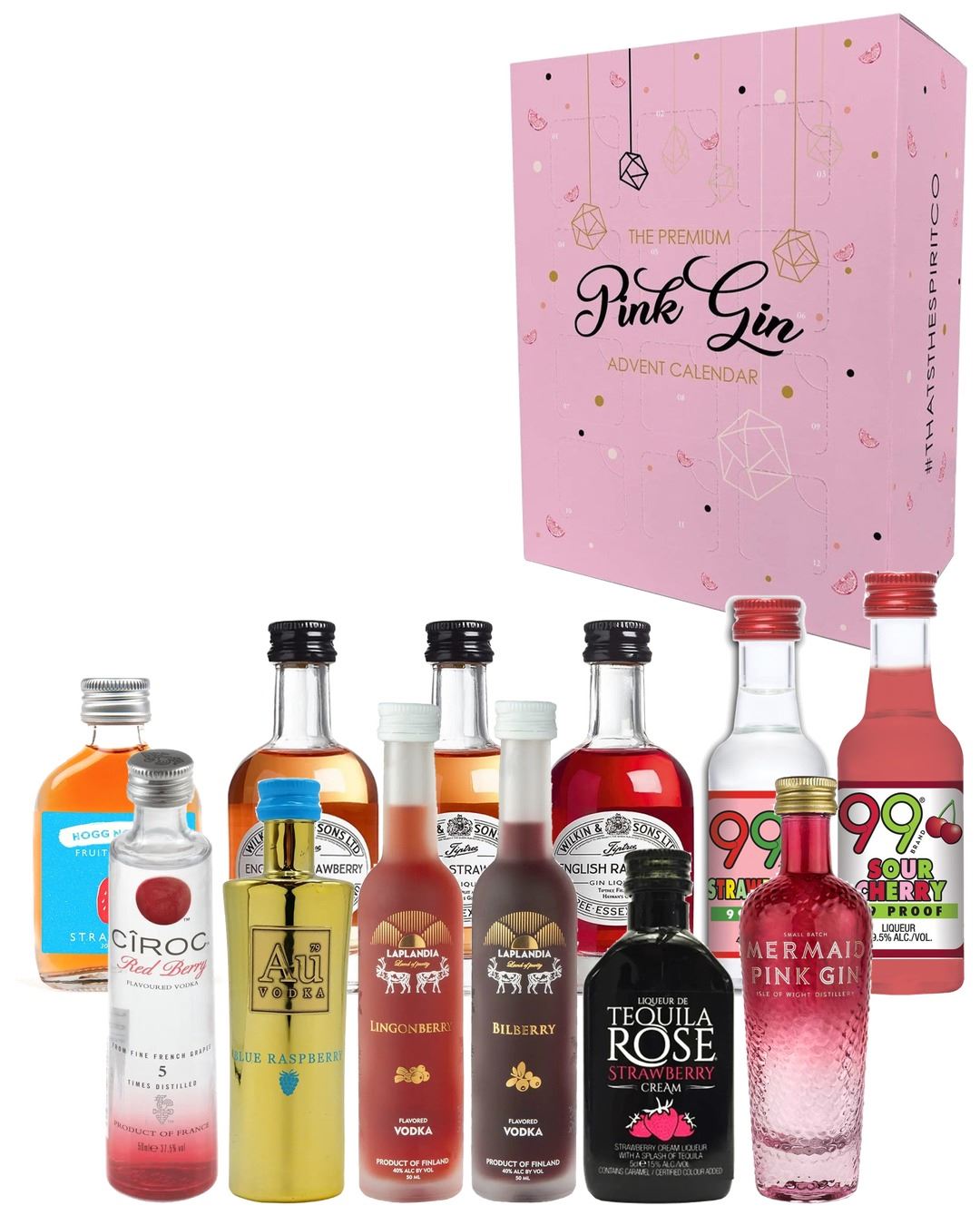 That's the Spirit Berry Christmas Advent Calendar, 12 x 5 cl spirit-miniatures