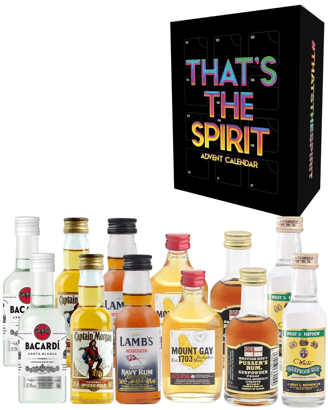 That's The Spirit - Rum Advent Calendar, 12 x 5 cl Spirit Miniatures