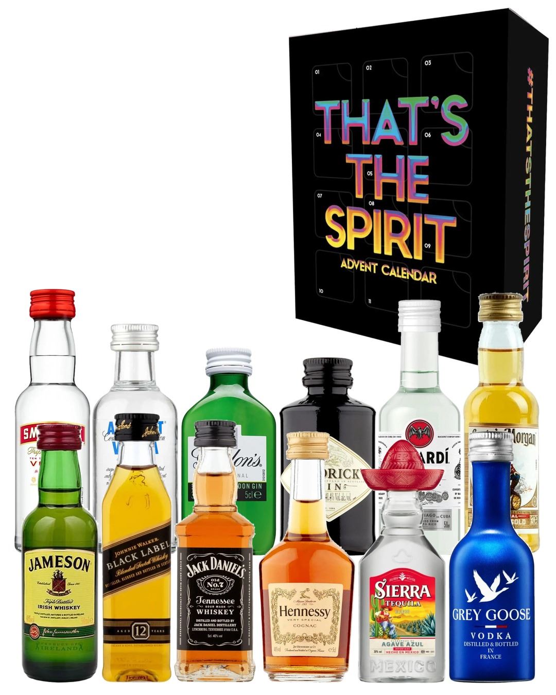 That's the Spirit Spirits of Christmas Advent Calendar, 12 x 5 cl spirit-miniatures