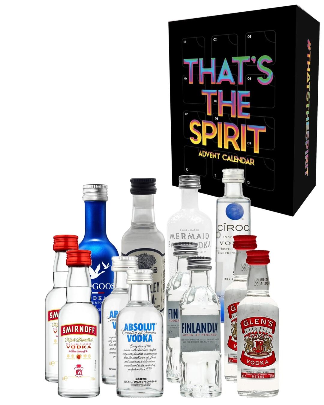 That's the Spirit Vodkas of the World Advent Calendar, 12 x 5 cl spirit-miniatures