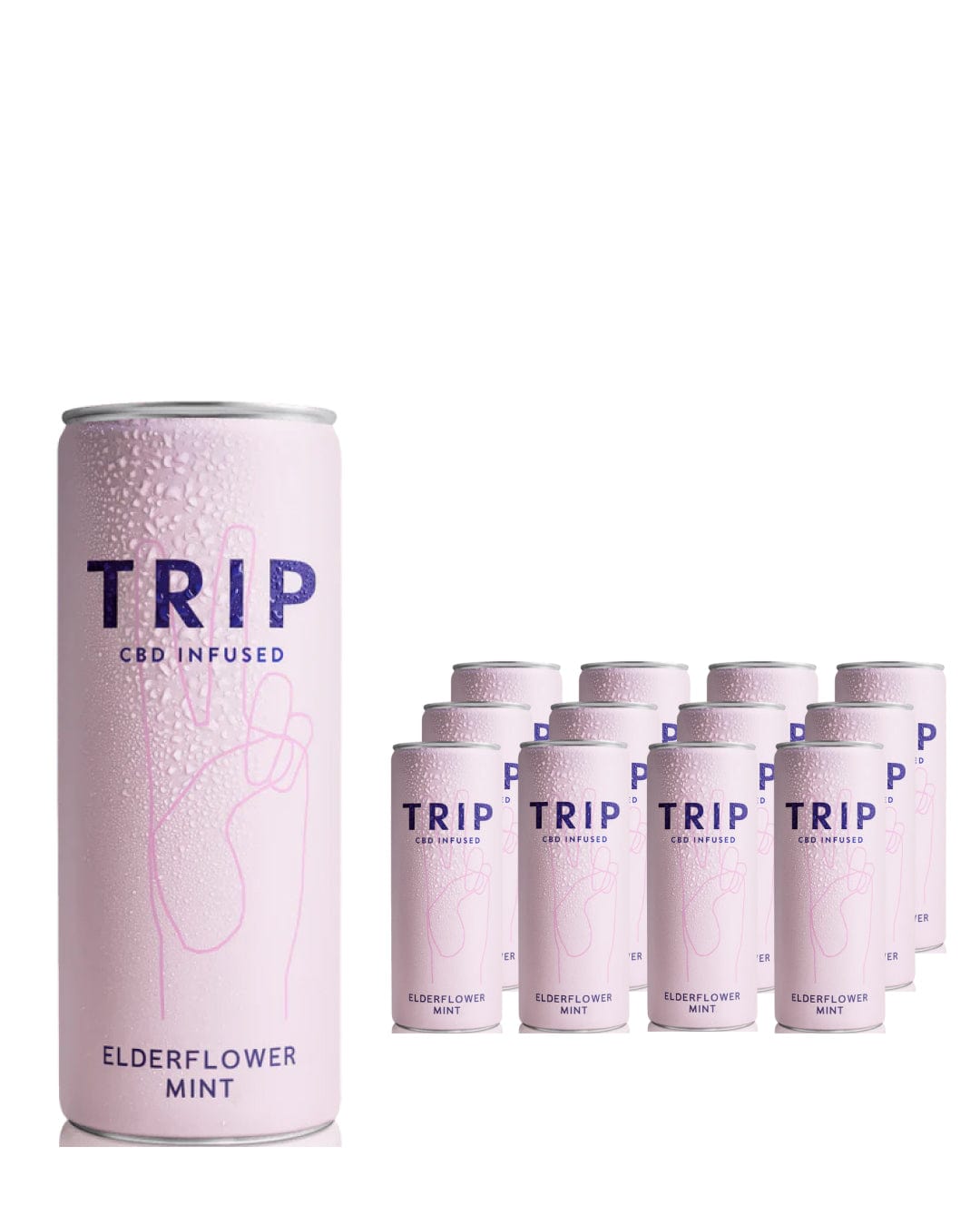 Trip Drink Mindful Blend Elderflower Mint Fizzy Drink Multipack, 12 x 250 ml Soft Drinks & Mixers