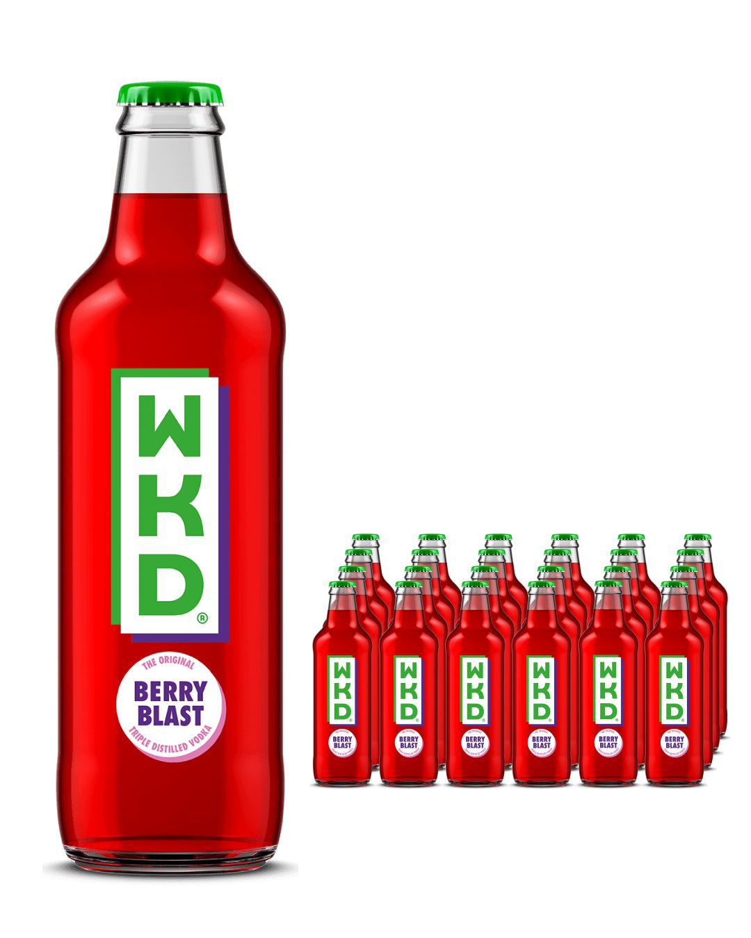WKD Berry Blast Original Vodka Mix Multipack, 24 x 275 ml Ready Made Cocktails