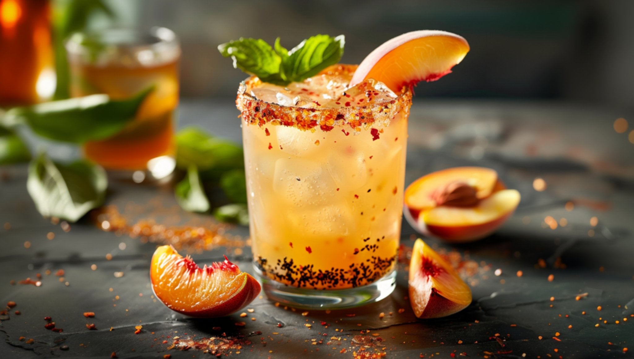 Spicy Peach Margaritas Cocktail Recipe