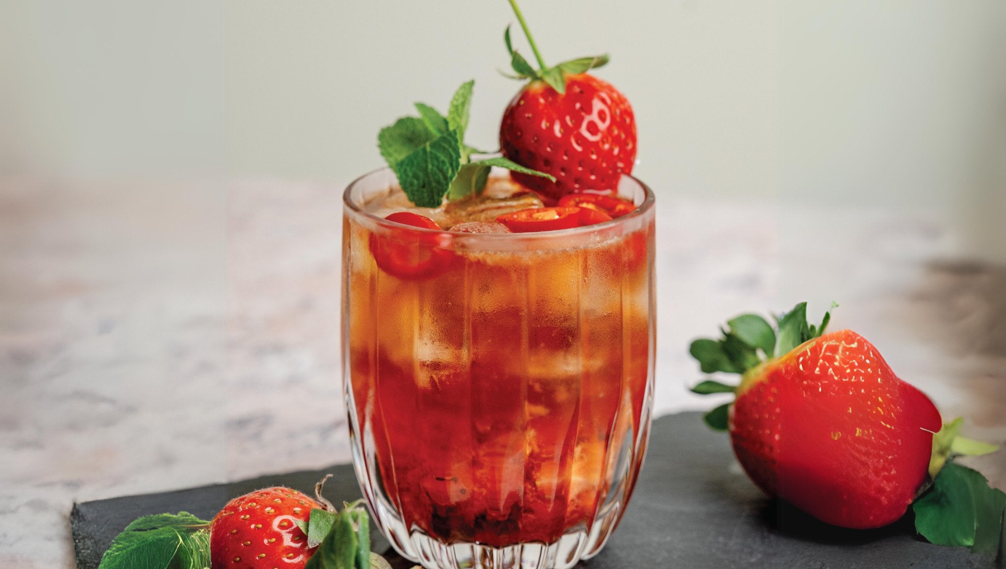 Strawberry Jalapeño Mint Julep Cocktail Recipe