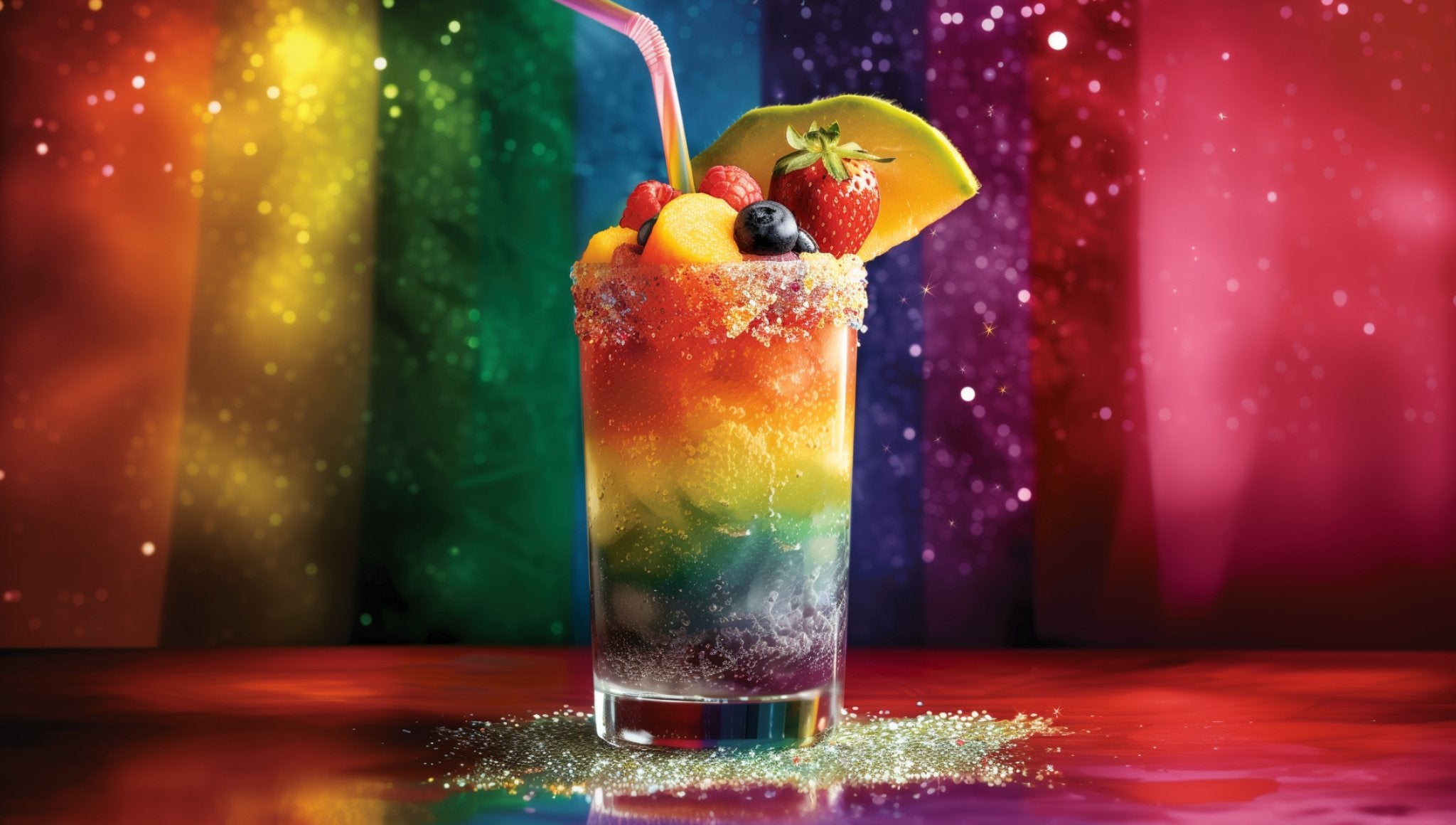 Pride Rainbow Vodka Slushies